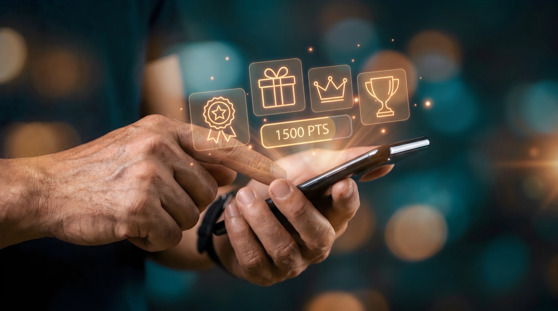 A phone showing loyalty rewards points — where the Payback idea first clicked